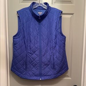 Talbots Quilted Vest in Lavender Blue